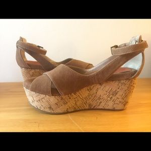 Gee Wawa Suede and Cork Wedges - 7